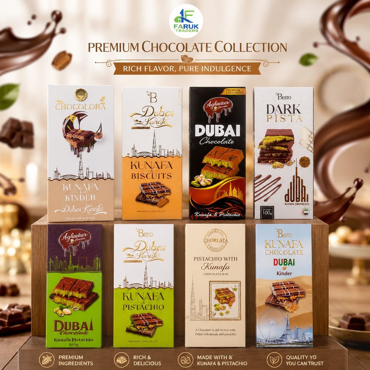 Dubai Kunafa Chocolate