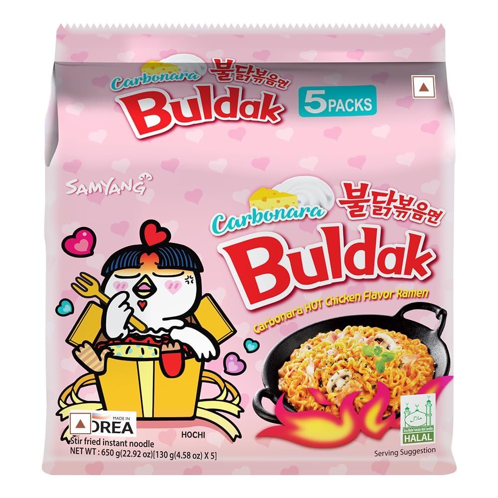 Samyang Carbo Buldak Super Hot Spicy Noodle 5 PACKS