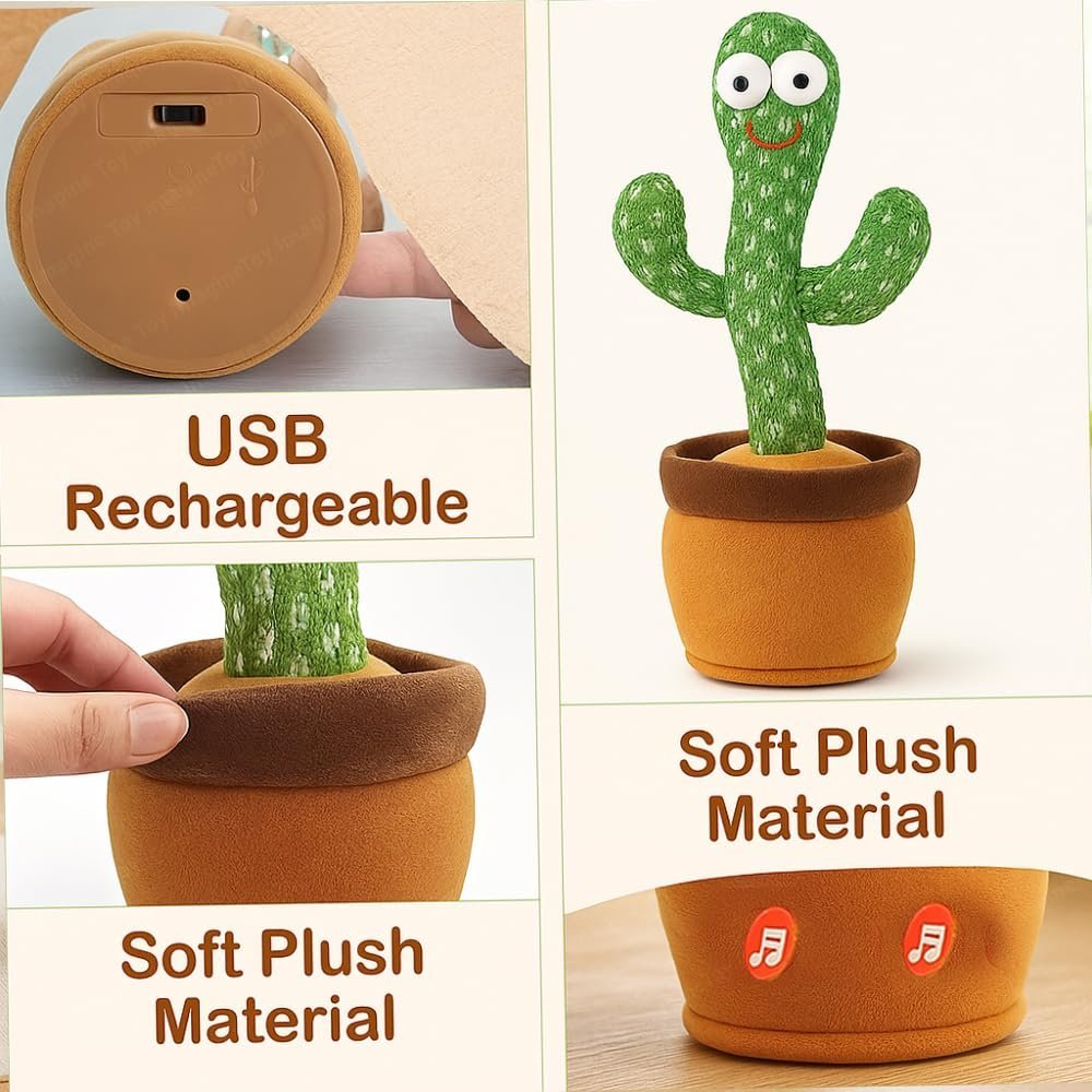Baby Dancing Cactus Toy light & Music ( Battery Operated )
