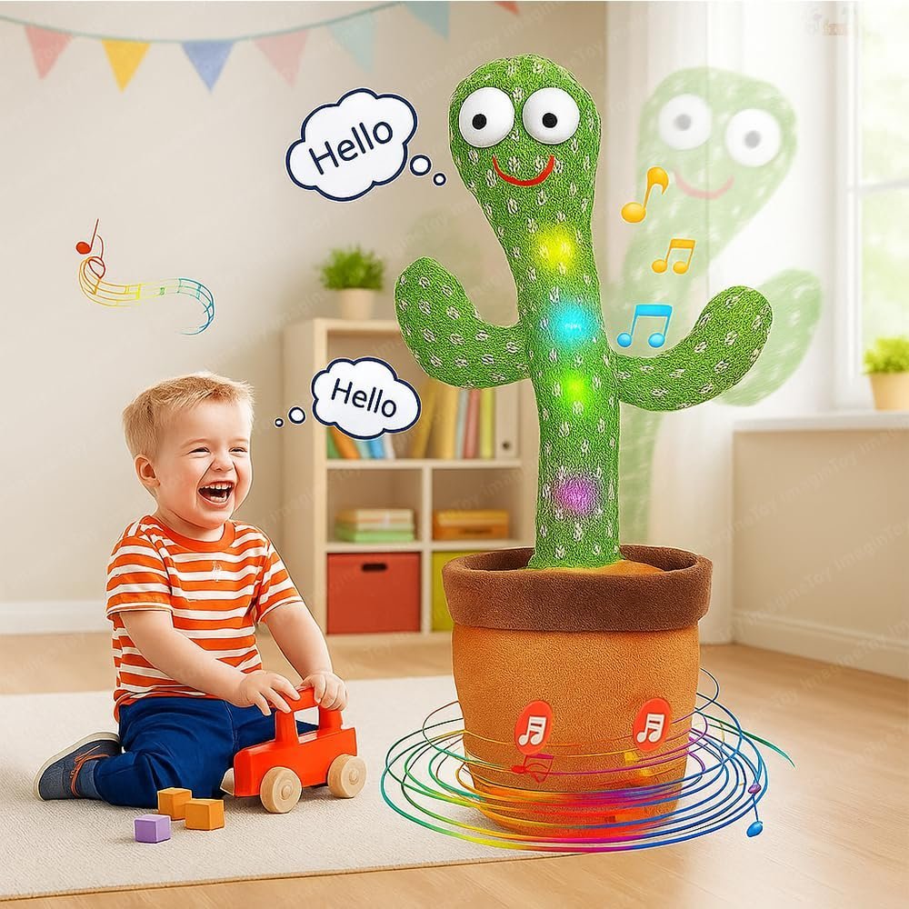 Baby Dancing Cactus Toy light & Music ( Battery Operated )