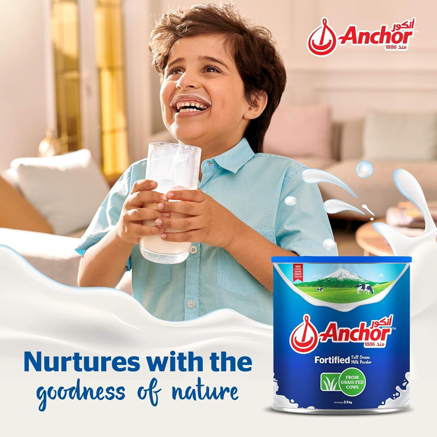 Anchor Full Cream Milk Powder Tin, 2.5 kg