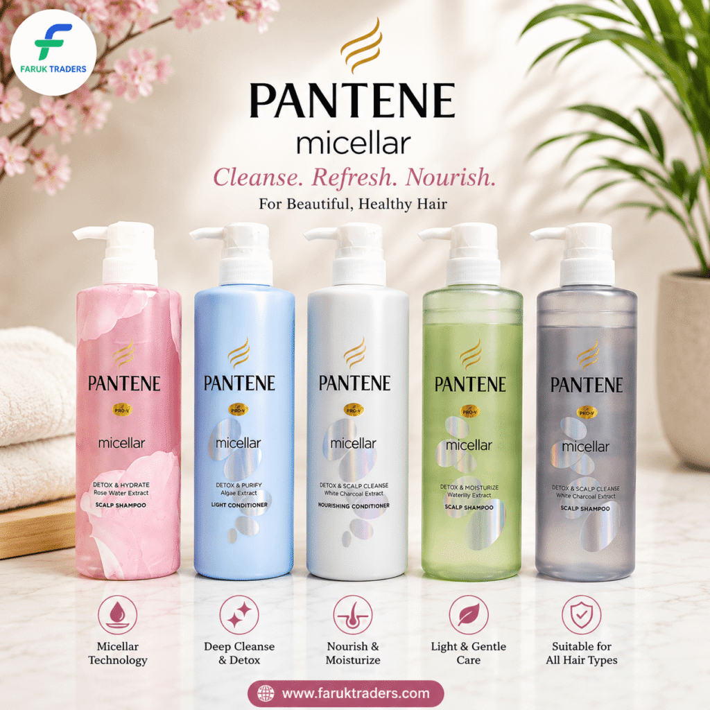 Pantene Micellar Shampoo Collection Original Hair Care Products at Faruk Traders